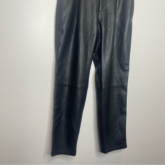 ZARA Black Vegan Faux Leather Pleated Front Pants Size M Blogger Favorite NWT - Picture 14 of 16